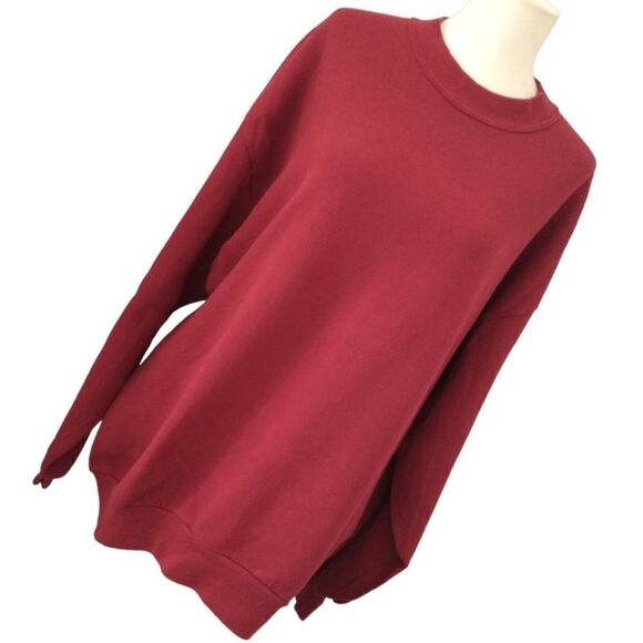 Vintage 90s Jerzees Blank Sweatshirt Pullover 2X Red 2XL USA Mens Womens Fleece. - Picture 11 of 15